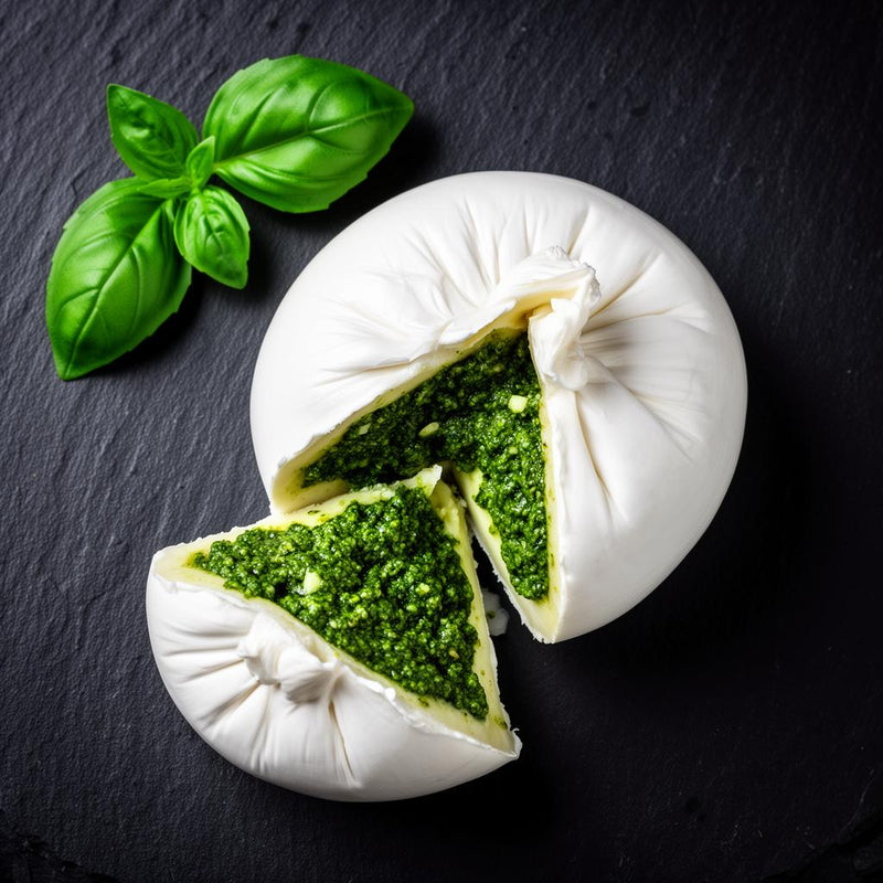 Pesto filled Burrata