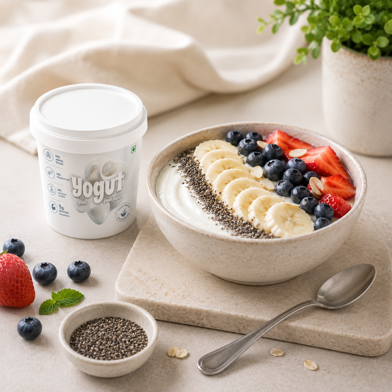 Just yogurt.